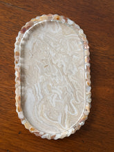 Load image into Gallery viewer, Crushed Shell Scalloped Edge Trinket Tray - Oval