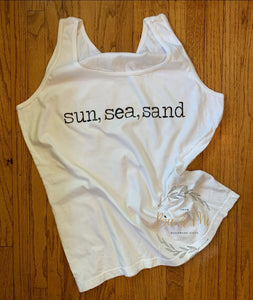 Sun, Sea, Sand Tank Top
