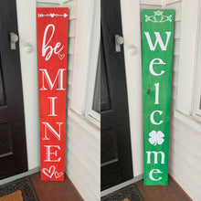 Load image into Gallery viewer, Double Sided Valentine’s and St. Patrick’s Day Porch Sig