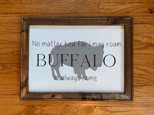 Buffalo Roam Sign