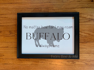 Buffalo Roam Sign
